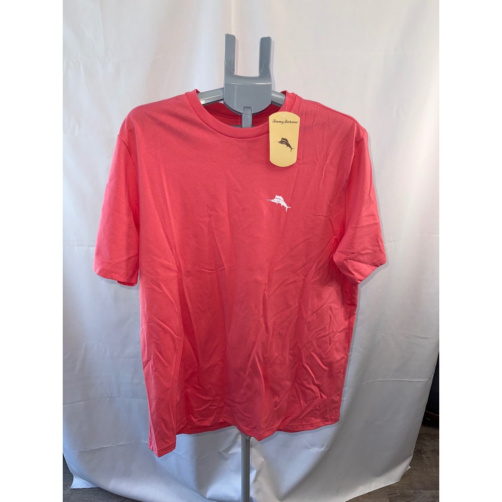 Tommy Bahama Mens Tutti Frutti Pink Coral Cocktail Graphic T-Shirt L ST227105TX
